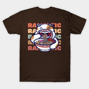 Cute Cow Eating Ramen T-Shirt